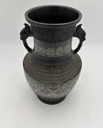 Black Metal Twin-Handle Urn